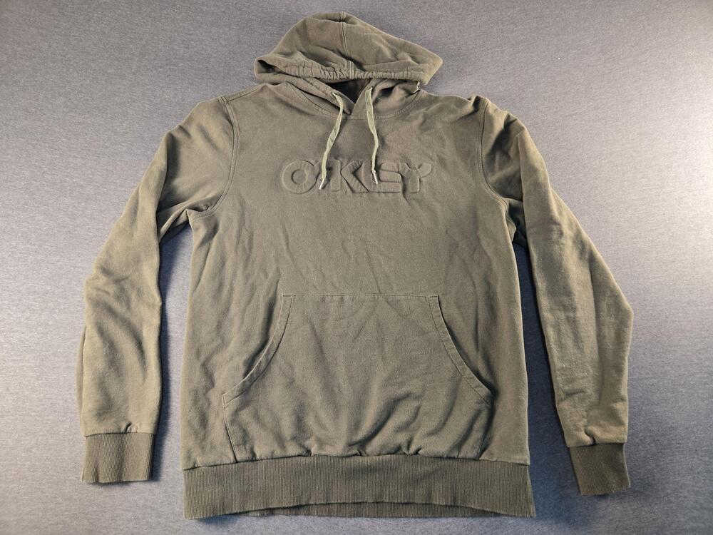 Oakley Hoodie Sweatshirt Mens Lg Custom Fit Logo Pullover 100% Cotton non toxic